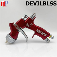 Tpaitlss Spray Gun GTl Pro Painting Gun TE20 1.3mm Nozzle Red with Mixing Cup Water Based Air Spray Gun Airbrush for DEVILBLSS