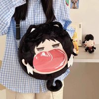 Bungo Stray Dogs Backpack Ryunosuke Akutagawa Itabag Plush Big Mouth Bag Dazai Osamu Cute Student Schoolbag Cosplay Shoulder Bag