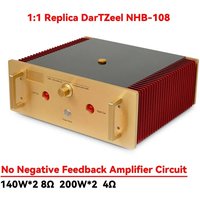 AMXEKR 1:1 replica of DarTZeel NHB-108 negative feedback-free amplifier circuit, high-power 140W home HiFi power amplifier.