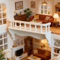 Mini wall-mounted storage rack, miniature model furniture, accessory for dollhouse scene decoration"
