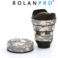 ROLANPRO Lens Coat For Nikon AFS 14-24mm F/2.8G ED Camouflage Rain Cover Lens Sleeve Guns Clothing Photography Case