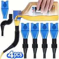 1/2/4/6pcs Blue Universal Plastic Multi-Function Wide Mouth Large Funnels Flexible Draining Tool Snap Funnel For Automotive Oil