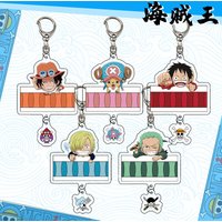 One Piece Monkey Luffy Roronoa Zoro Anime Acrylic Keychain Jewelry Bag Charms Key Ring Fashion Pendant Accessories Friends Gift