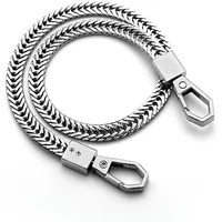 41Cm Stainless Steel Rock Punk Long Metal Wallet Belt Chain Pants Fashion Pants Keychain Keychain Clip Keychain Hip Hop Jewelry
