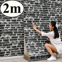3D Wall Sticker 70cmx10m Continuous Retro Imitation Brick Wallpaper Self Adhesive Waterproof Wallcovering Living Room Wall Decor