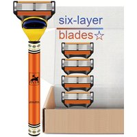 High Quality Man Safety Razor Blade 6 Layer StainlessShaving Cartridges Compatible Shaver