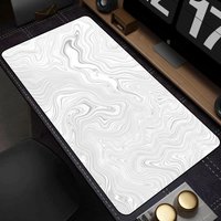 Large Black and White Art Mouse Pad Pc Gamer Mousepad Mat White Desk Mat Strata Liquid Mausepad Computer Keyboard Big Table Mat
