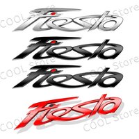 3D Chrom Metall Brief Logo Auto Styling Seite Fender Schwanz Stamm Aufkleber Aufkleber Abzeichen Für Ford Fiesta Emblem MK3 MK4 MK5 Zubehör