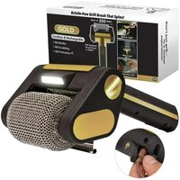 Electric Grill Brush Rechargeable with LED Light 304 Stainless Steel Replaceable Heads Cordless BBQ Grill Cleaner for Barbecue
