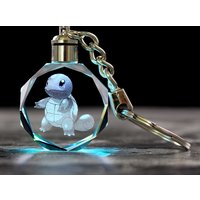 Beliebte Kristall Anime Figur Schlüsselanhänger Cartoon Tasche Ball Monster Glas Schlüsselanhänger Weihnachten Geburtstag Geschenke für Kinder