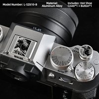 Brass Aluminum Alloy Hot Shoe Cover Shutter Button Dustproof Anti-Scratch Cap for Fujifilm X100V XT4 XT5 XS20 Nikon Camera