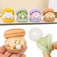 Cute Squishy Animal Spit Bubble Burger Toys Stress Relief Squeeze Toys Children's Toys Office Funny Vent Toys Desktop Decoration