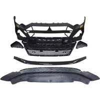 Car 2020-2024 A6 S6 Front Bumper Kit RS6 Style Body Kit with Black Grille for Audi A6 S6 C8 2019 2020 2021 2022 2023 2024