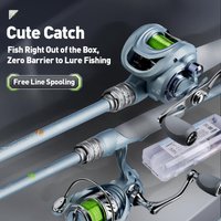 TRY&V CUTE CATCH 30T Carbon Matte Blue Gray Medium Fast Action Trout Dorade Sabrau High Quality Easy Use All Waters Lure Rod