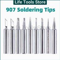 907 Soldering Iron Tips Inner Diameter 5.8mm 60W Pure Copper Lead Free Replacement Soldering Station Handle Head Tools