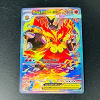 2026 English Mega Emboar ex Full Art Holo DIY Textured Card - Mint Rare Pokemon Collectible Card
