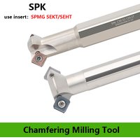 LIHAOPING 45-Grad-SPK C20-25-130 Anfasfräsen Werkzeuge Cutter Messer Drehmaschine Schaftfräser Hartmetalleinsätze SEKT SEHT SPMG