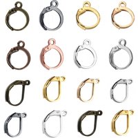 50pcs/lot Gold Color French Lever Earring Hooks Wire Settings Base Hoops Earrings For DIY Jewelry Making Supplies Wholesale