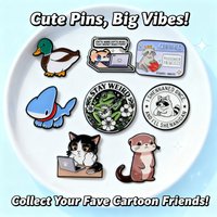 Cute Raccoon Enamel Pin Cartoon Cat Badges Women's Brooches Hat Lapel Pins Cosplay Accessories Toys Gifts for Backpack Jewelry