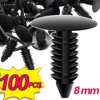Car Fastener Clips 8mm Car Fastening Clips Auto Fender Bumper Shield Retainer Rivet Plastic Retaining Clip for GM Ford Chrysler