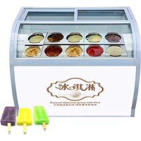 Commercial Small Desktop Ice Cream Display Cabinet Machine For Cold Drink Shops Popsicle Showcase Freezer