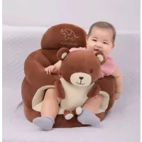 Children's Cartoon Animal Learning Seat Sponge Fill Baby Sofa Support Cover Plush Feeding Chair Portable Seat with Soft Cushion