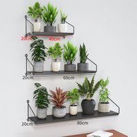 Wandmontiertes, bohrfreies, schwebendes Pflanzenregal, platzsparender Pflanzenständer für drinnen und draußen, einfache Installation