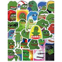 AliExpress GOGOTU 10/30/50PCS Funny Meme Frog PEPE Graffiti Stickers For Skateboard Helmet Phone Bicycle Computer Notebook Car Kid DIY Cartoon Toy