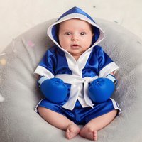 Newborn Photography Outfits Baby Boxing Robe Set with Gloves Boxer Shorts Props Boxing Champion Costumes
