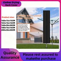 1 Piece Heavy-Duty Clothes Drying Rack Cover - 210D Oxford Cloth Thickened, Adjustable Drawstring & Zipper, For Outdoor Use