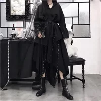 Women's Steampunk Gothic Vintage Victorian Gypsy Hippie Party Skirt Harajuku Black Y2k Cosplay Punk Skirt