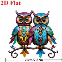 Bohemian Style Metal Owl Wall Art Decor - Patio - Garden, Courtyard, Living Room And Bedroom Outdoor Fence Decoration 1pc