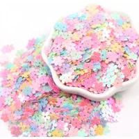 6mm Flower Sequins PVC Flat Plum Blossom Shape Loose Nail Art Sequins Paillettes Sewing Craft DIY Scrapbooking 10g