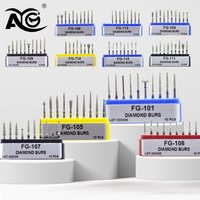 10pcs Dental Diamond Burs Drill FG 1.6mm Dental Dia-Bur for High Speed Handpiece Dentistry Tools Cavity Preparations