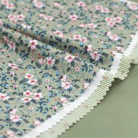 145x50cm Green Handmade Sample Fabric Set, Brown Green Series Baby Clothes DIY Fabric Sewing Cloth