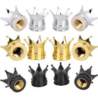 2/4pcs/lot Bicycle Tire Valve Caps Universal Dustproof Gold Crown Tyre Wheel Stem Air Valve Caps Tire Valve Auto Truck Bike HOT