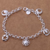 925 Sterling Silver Bracelet Classics Heart for Women Fashion Simple Engagement Wedding Jewelry High Quality Gifts