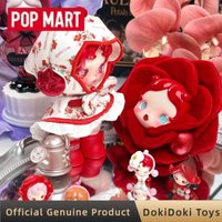 POPMART Skullpanda Amid Flowers Vinyl Plush Pendant Doll Petals In Four Acts Blind Box Figurine Skullpanda Headphone Bag Gift