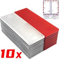 Truck Trailer Rectangle Plastic Reflector Reflective Tape Adhesive Auto Safety Night Warning Plate Stickers Car Accessories