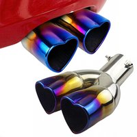 Fashion Exhaust Tip Stainless Steel Universal Car Exhaust Pipe Extension Modification Decoration Muffler Tailpipe