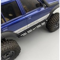 Metal Side Steps For FCX18 LC80 Land Cruiser FMS RC Rock Crawler Upgrade Parts No Drill Installation Accessories