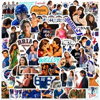 55PCS Off Campus Sticker for Laptop Decor Bedroom Car Cute Cartoon Art Fashionable Public Suitcase