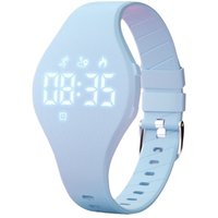LED Digital Kids Smart Silicone Wristband Waterproof with Running Pedometer Silent Wristband Alarm Reminder Monitor Vibration