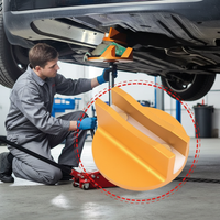 Car Floor Jack Magnetic Welded Frame Rail Adapter Aluminum Jack Pad with 2 Nylon Protector for Vehicle Lifting Weld Seam Protect