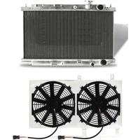 Aluminum Radiator For Honda Acura Integra DC2 B18 Type R Coupe GS GS-R RS LS 1.8L 1998-2001 & Fan