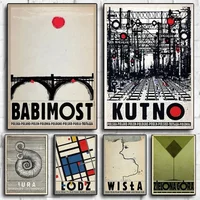 Retro Original Poland Local Pictorial Babimost Podhale Wista Posters Prints Canvas Printing Wall Art Picture for Room Home De