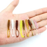 DUODUOYU 10PCS Micro Soft Fishing Lure 0.4g/40mm Rock Fishing Bait Soft Worm Wobbler Artificial Fishing Accessories