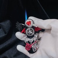 Dark Style Windproof Inflatable Lighter Gothic Style Cool Little Devil Lighter Cigarette Accessories