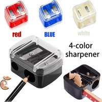 3PCs Double Holes Precision Lipstick Cosmetic Pencil Sharpener For Eyebrow Lip Liner Eyeliner Pencil Girls Gift School Supplies
