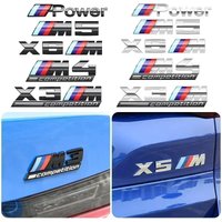 3D ABS Chrome Emblem Letters logo Car Trunk Badge Sticke for BMW M power Thunder Edition competition M1 M2 M3 M5 M7 X3M X5M X7M